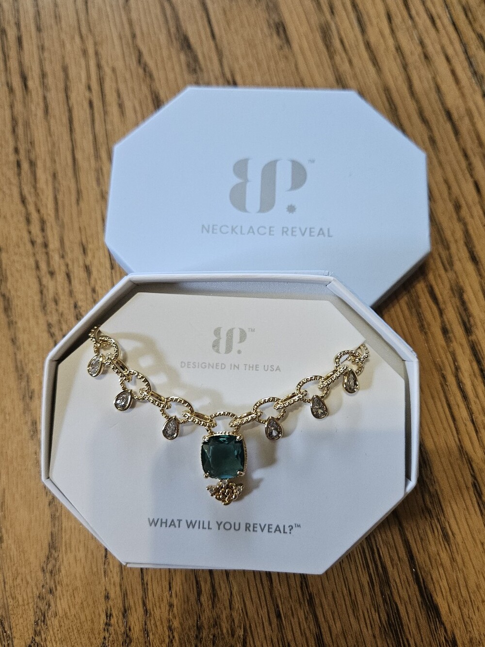 Bomb Party Rare Unicorn Paraiba Necklace Gold Plating.